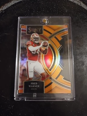 2023 Panini Select - Premier Level Fred Warner #195 Orange Prizm Die-Cut /399 - Image 1 of 2