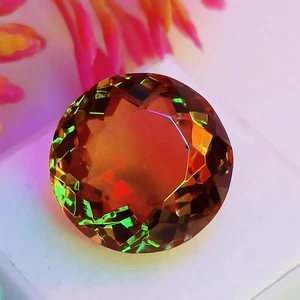 54.88 Ct Certified Natural Color Changing Alexandrite Round Cut Loose Gemstone - Picture 1 of 5