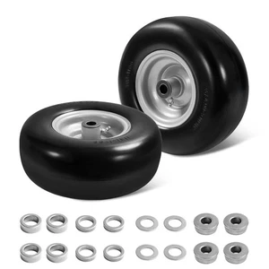 (2-Pack) 11x4.00-5" Lawn Mower Flat Free Tires - Front Zero-Turn Smooth Tires... - Picture 1 of 7