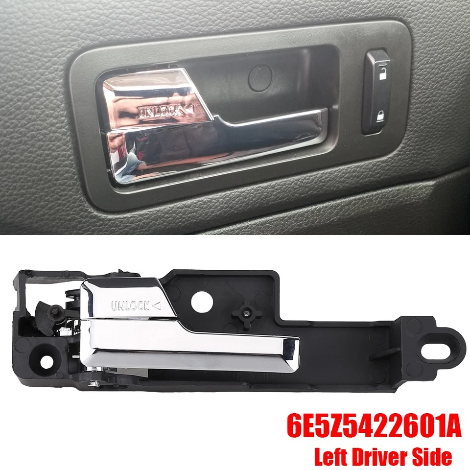 For 2006-2012 Ford Fusion MKZ Front Left Driver Side Chrome Interior Door Handle - Image 1 of 4
