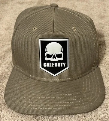 Call of Duty 2017 Activision 平沿帽可调节帽子卡其色橄榄绿色全新无标签! — 第 1/4 张图片