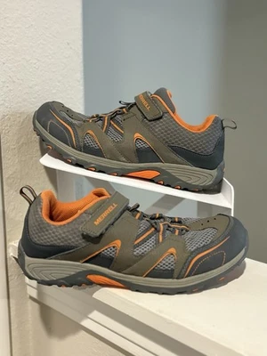 Sapato de Caminhada Merrell Trail Chaser~Cinza Gunsmoke/Laranja~MY57109~Crianças Grandes 7M~Unissex - Imagem 1 de 4