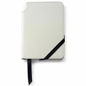 Diario Cross Pequeño Clásico Blanco (Forrado) 4.0" x 5.5" con Bolsillo para Pluma #AC281-4S - Imagen 1 de 3