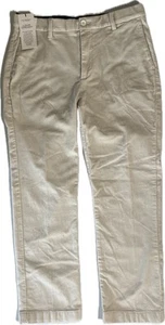 NEW 36 x 28 Mens Roundtree & Yorke Corduroy Pants FlatFront Cotton Spandex White - Picture 1 of 14