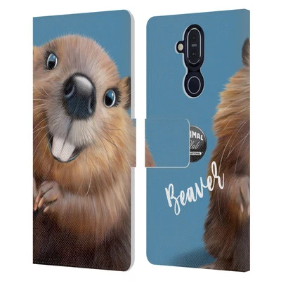 ANIMAL CLUB INTERNATIONAL FACES LEATHER BOOK CASE FOR MICROSOFT NOKIA PHONES - Image 1 of 4