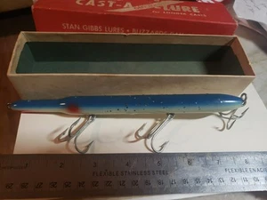 Vintage Stan Gibbs Cast-A-Lure Rare Needlefish 8 Inches Blue NOS - Bild 1 von 7