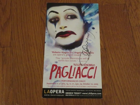 Placido Domingo Autographed Hand Signed Ad Three Tenors Cover