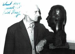 Fritz Rasp Original Signature On Card- No. 8328 B