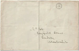 1940 ROYALTY LARGE ENV  BUCKINGHAM PALACE CROWN GR PAID CACHET >COLE IN TENBURY  - Picture 1 of 2