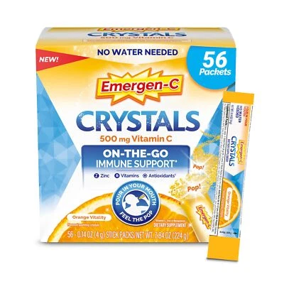 Emergen-C Crystals On-the-Go Emergen-C Suplemento de Apoyo Inmunológico con Vitamina... Foto 1 de 4