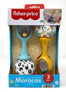 Fisher Price Rattle N Rock Maracas Infant Baby Toy Set of 2 Rattles  - Picture 1 of 6