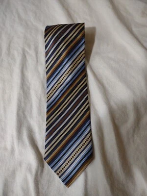 Corbata de cuello de seda a rayas multicolor Colours by Alexander Julian moda para hombre Foto 1 de 4