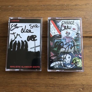 Cabbage - Nihilistic Glamour Shots/play Of Cruelty Signed On Cassette/tape - Picture 1 of 5