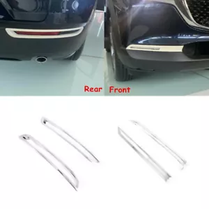 4X Chrome Front + Rear Fog Lamp Light Cover Trim For Mazda CX-30 CX30 2020-2024 - Picture 1 of 8