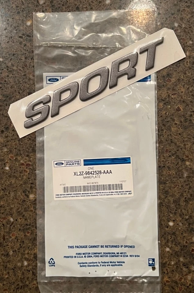 Se adapta a Ford Explorer Sport 1999-01 puerta levadiza calcomanía emblema XL2Z-9842528-AAA Foto 1 de 1