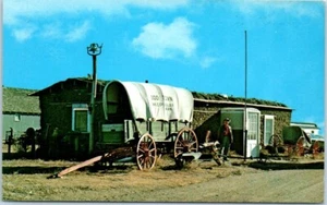 SOD TOWN Colby, KANSAS KS covered wagon - Postcard - Picture 1 of 2