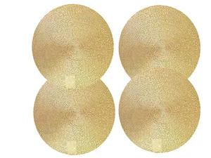 4x Platzsets gold | Tischsets Untersetzer Platzdeckchen Tischset | 38 cm - Bild 1 von 2