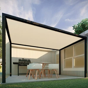 PATIO 8-15 PIES Beige Parasol Vela Borde Recto Rectángulo UV-Anti para Toldo - Imagen 1 de 10