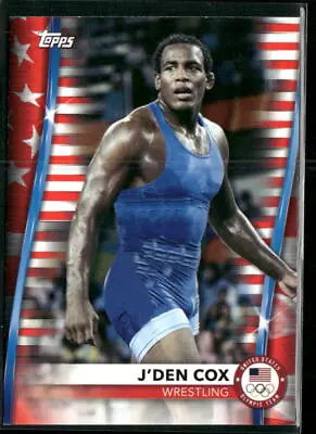 2021 Topps U.S. Olympic & Hopefuls J'den Cox US Flag /299 #55 - Image 1 of 2