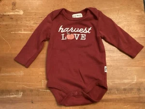 Rabbit + Bear Girls Harvest Love Apple Fall Bodysuit 6-9 Months - Picture 1 of 4