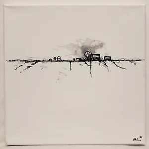 Original Abstract Modern Minimal Urban Ink Drawing By K.A.Davis - Picture 1 of 12