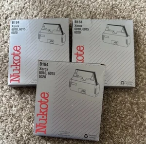 Nu-Kote B184 Qté. 3 - Rubans de remplacement neufs pour Xerox 6010, 6015, 6020 - Photo 1/6