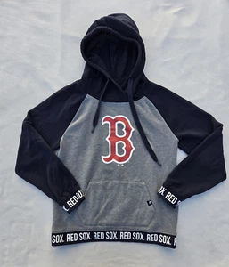Boston Red Sox '47 Adult Unisex Brand Gray Blue Logo MLB Baseball Medium Hoodie - Picture 1 of 8
