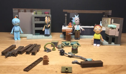 Rick And Morty McFarlane Toys Build Set w/ Figures READ Description Cover