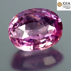 Zafiro rosa natural sin calefacción Sri Lanka ovalado (7 x 6 mm) de 1,19 quilates certificado por GIA - Imagen 1 de 3