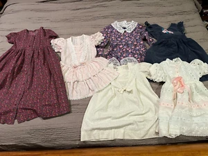 LOT of 6 Girl's ALYSSA*WINNIE THE POOH*YOUNGLAND*PEACHES N CREAM Dress Size 6 - Picture 1 of 14