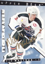 1994-95 Be A Player Hockey Autograph #127 Norm Maciver AUTO Ottawa Senators