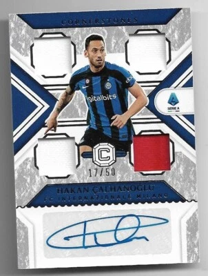 2022-23 Panini Chronicles Jersey Auto Card : Hakan Calhanoglu #17/50 - Image 1 of 2