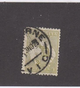 AUSTRALIA (MK4898) # 47 F-USED 3d KANGAROO & MAP /OLIVE BISTER CV $225 - Picture 1 of 1