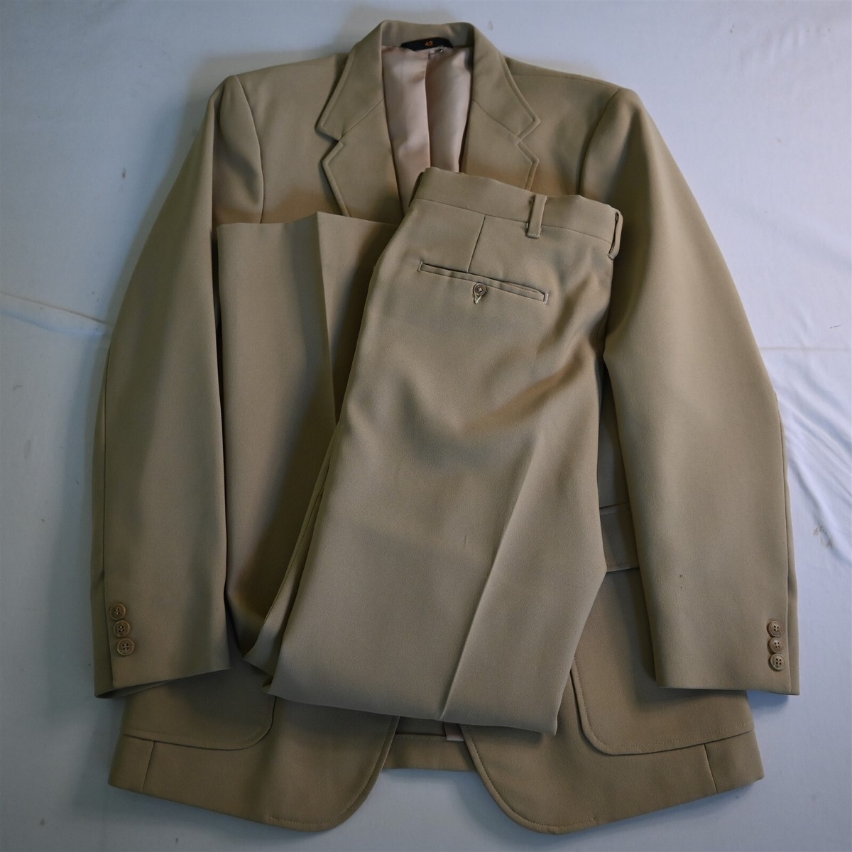 70s~】LEVI'S アクションスーツ ビンテージ ベージュ W34程度