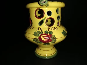 BROCCA BEVI SE PUOI IN CERAMICA DI IMOLA MAIOLICA ANNI 30/40 - Foto 1 di 6