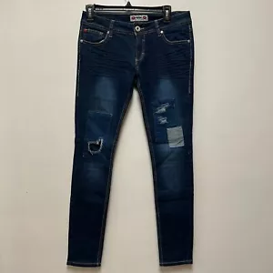 WAM Jeans Size 5/6 Women's What About Me Ankle Distressed Patchwork - Picture 1 of 7
