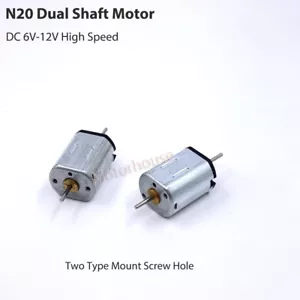 Mini N20 DC 6V 9V 12V High Speed Micro 10mm*12mm Flat Electric Motor Dual shaft - Picture 1 of 9