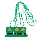 3 Pcs Shamrock Necklace Saint Patricks Day Necklaces Green