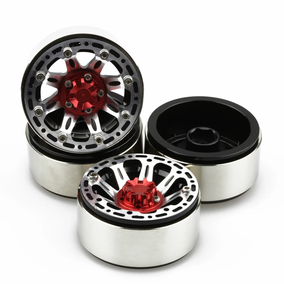 ALIENTAC Four(4) 1.9" Wide 1" Alloy Beadlock Wheel Rim for 1/10 RC Model #025 - Image 1 of 1