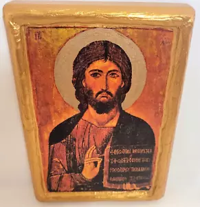 Jesus Christus seltener Berg Sinai griechisch-orthodoxe Ikonenkunst auf Holz ICXCNIKA 1002sin - Bild 1 von 5