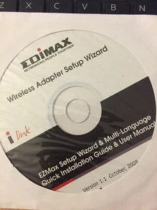CD d'assistant d'installation de l'adaptateur sans fil Edimax - Photo 1/1
