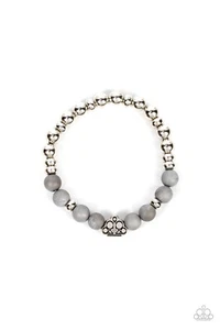 Paparazzi Jewelry ~Birthday Gift~ Unisex Silver Bead Stretch Bracelet - Bild 1 von 3