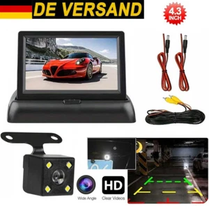 Rear View Camera Parking Aid Car Passenger Car Vehicle Camera with 4.3'' LCD Monitor Night Vision - Picture 1 of 14
