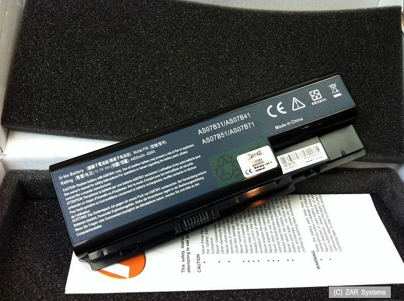 MicroBattery AS07B61 Batería Portátil para Acer Aspire 5920, 6920, 7720, 8920, NUEVO Foto 1 de 1