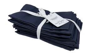 Williams Sonoma Hotel Dinner Napkins Set of 12  - Navy Blue, Cotton Sateen Twill - Picture 1 of 4