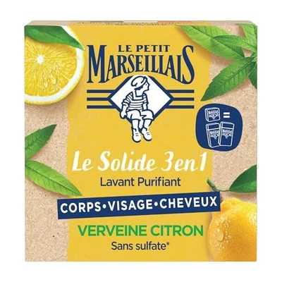 Le Petit Marseillais - Savon Solide Lavant Purifiant 3 en 1 Verveine Citron, ... - Photo 1/4