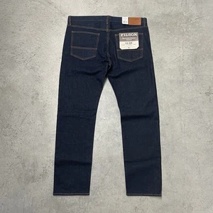 Filson Muleskinner Flex 5 Pocket Straight Leg Jeans 40x34 Indigo 13 Oz Denim NWT - Picture 1 of 24