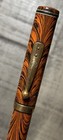 Vintage Waterman 7 Red Ripple Fountain Pen with Green 14k Nib