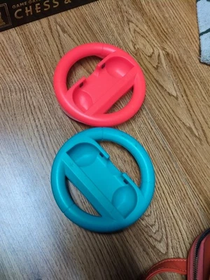 Mario Kart 8 Steering Wheel For Nintendo Switch Joy-Con Set Of 2 Red & Blue  - Image 1 of 4