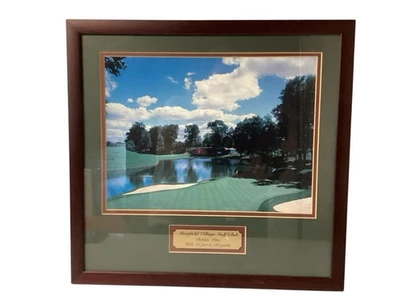 Fotografía enmarcada personalizada Muirfield Village Golf Club hoyo 12 Dublín OH 18 X 17 Foto 1 de 4